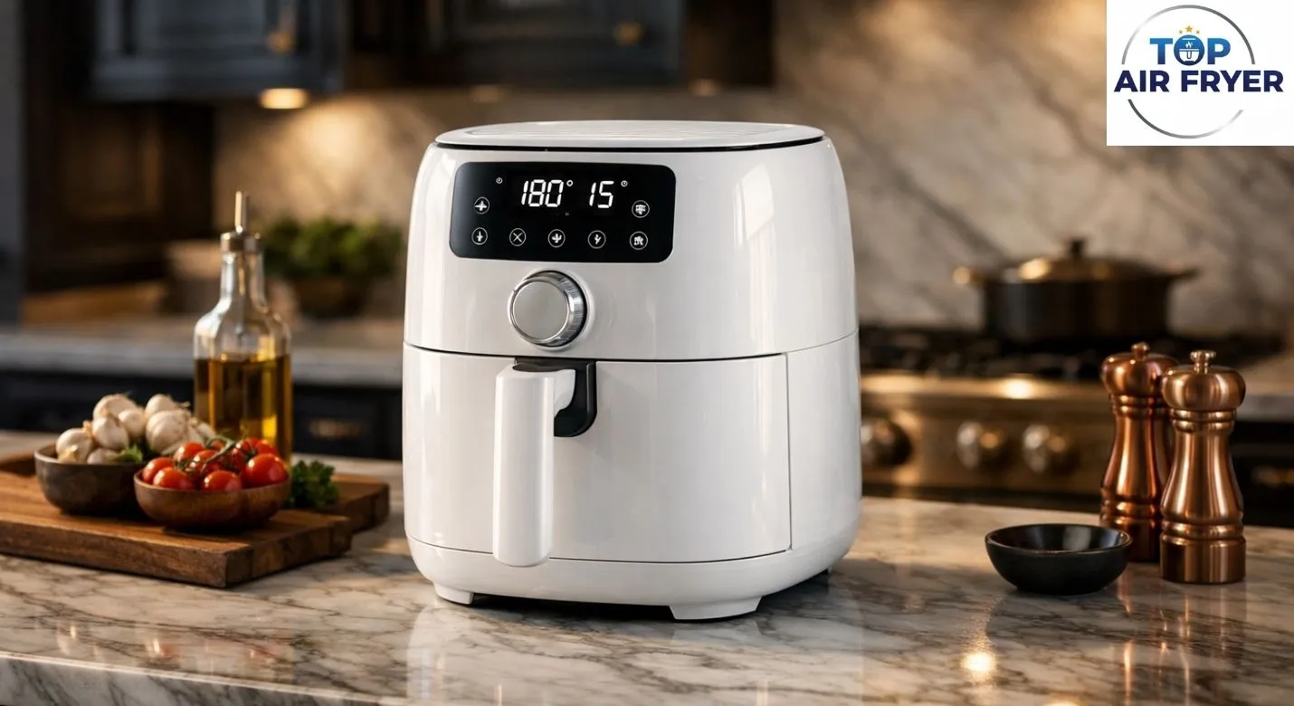 Painel digital com funções pré-programadas em Air Fryer
