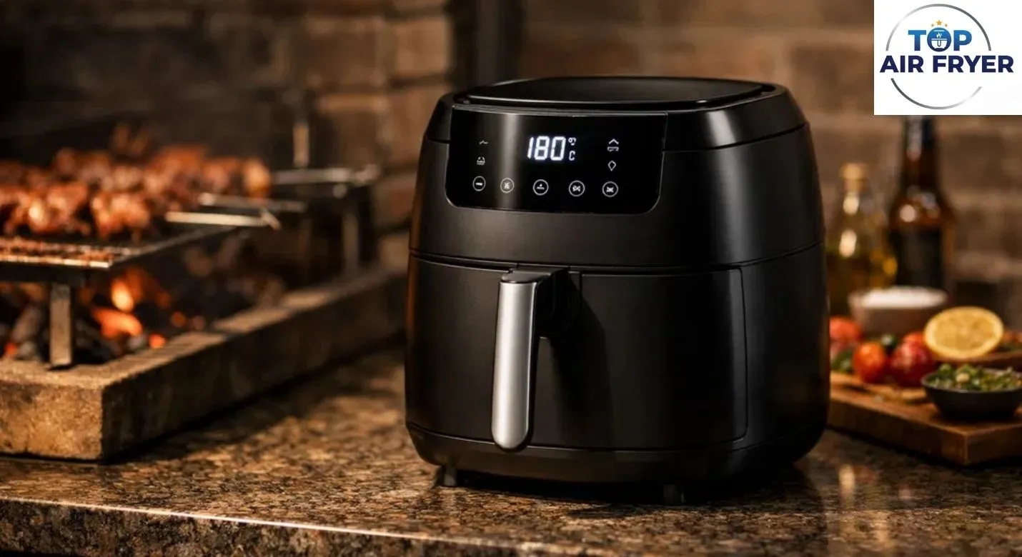 Design compacto em Air Fryer para cozinhas pequenas e práticas