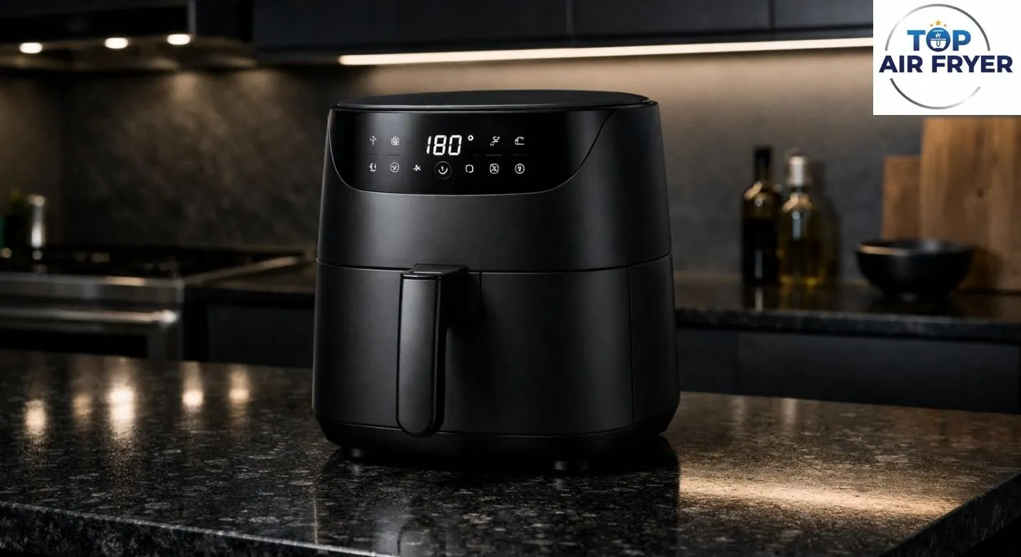 Painel digital com funções pré-programadas em Air Fryer