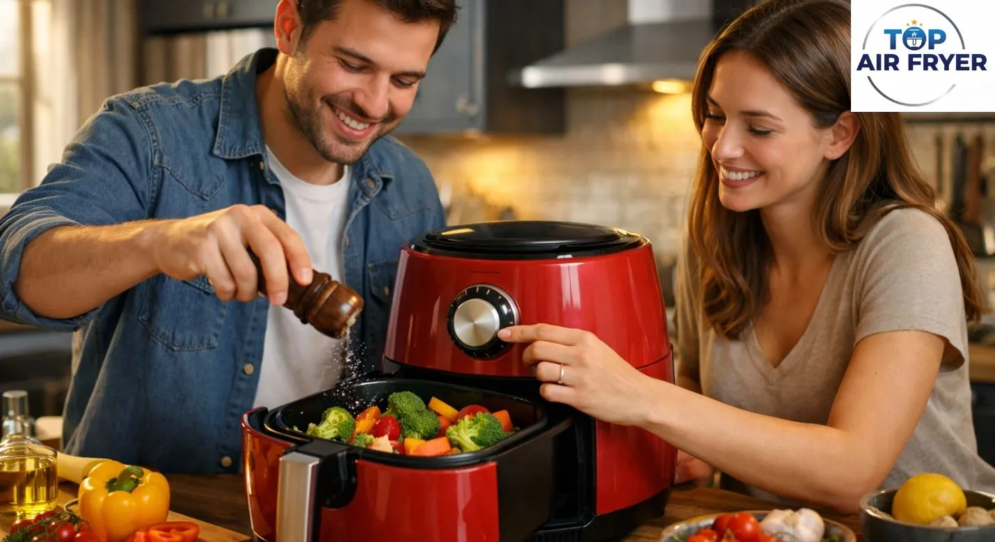Ajuste de temperatura em Air Fryer